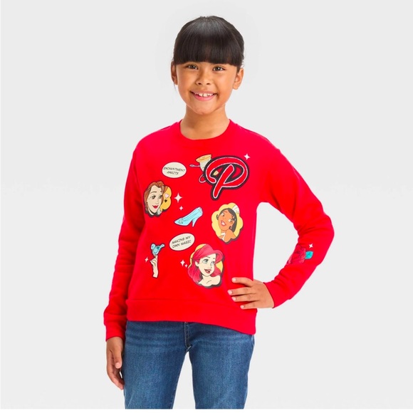 Disney Princess Girls Sweatshirt - Picture 1 of 7